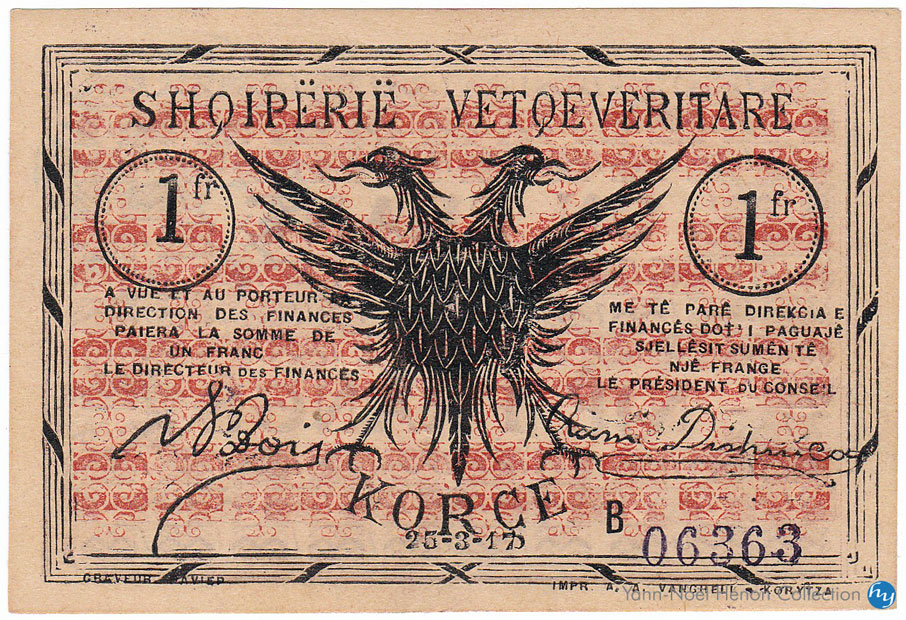2 Francs Trésorerie aux armées Type 1917, Specimen, © Photo French Banknotes Of War (FBOW)